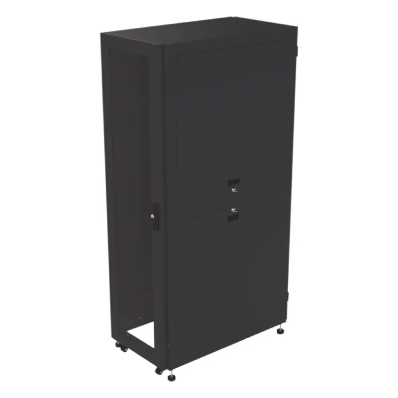 Gabinete para Telecomunicaciones Rack Estándar de 19", 42UR, 600 mm Ancho x 1000 mm Profundidad. Fabricado en Acero, Se envía el Gabinete Armado.