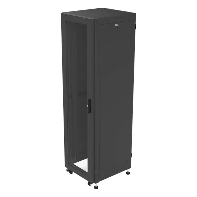 Gabinete para Telecomunicaciones Rack Estándar de 19", 42UR, 600 mm Ancho x 600 mm Profundidad. Fabricado en Acero, Se envía el Gabinete Armado.