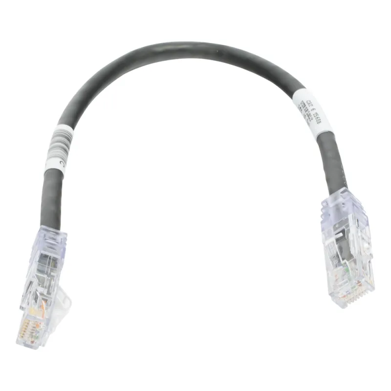 Cable de Parcheo TX6, UTP Cat6, 24 AWG, CM, Color Negro, 0.3 Metros (1 Pie)