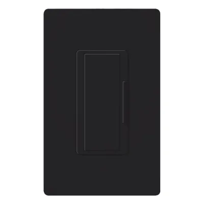 Atenuador remoto de pared Maestro para control multilocación, 120 V, cableado estándar de 3 vías, hasta 10 puntos de control, color negro