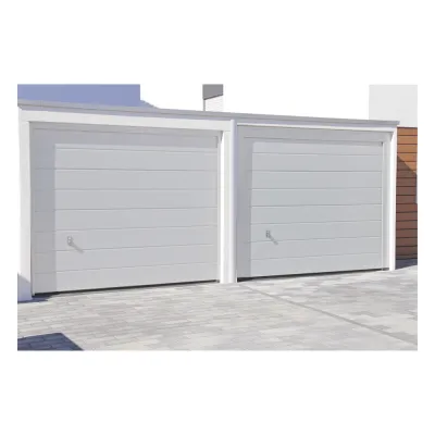 Puerta de Garage de Alta Calidad / Linea Central / Color Blanco 16X7 pies, AISLADA, Estilo Americana.