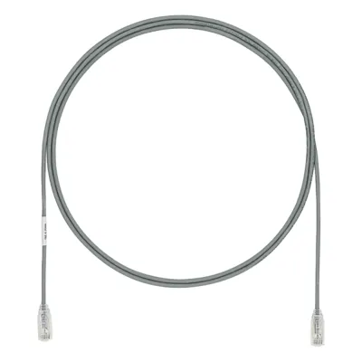 Cable de Parcheo TX6, UTP Cat6, Diámetro Reducido (28AWG), Color Gris, 1.5 Metros (4.92 Pies)