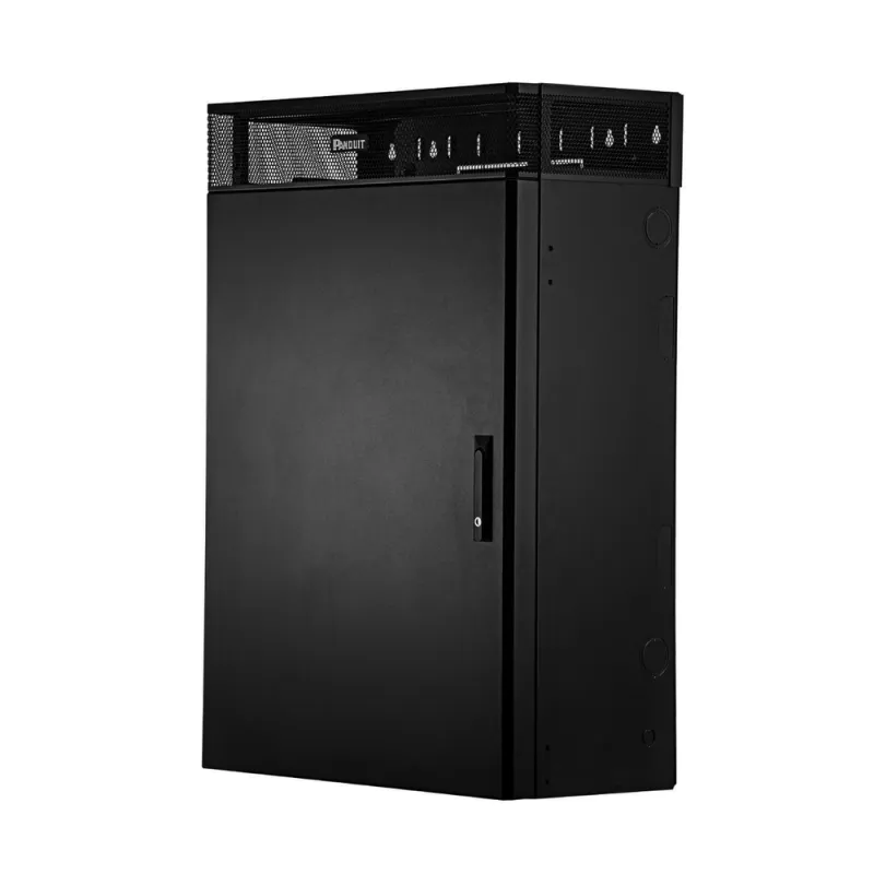 Gabinete de Montaje en Pared TrueEdge™, Con 6 UR para Equipo Activo y 6 UR para Paneles de Parcheo, Fabricado en Acero, Color Negro