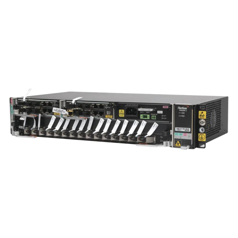 OLT Carrier Class Modular GPON, 2 Ranuras, Incluye 1 Tarjeta GPOA de 16 puertos GPON, 1 Fuente de CA, 2 UR, Gestión por UNM2000, CLI, Incluye Instalación de Software UNM2000, (Interoperabilidad con ONUs de Terceros sin Costo)