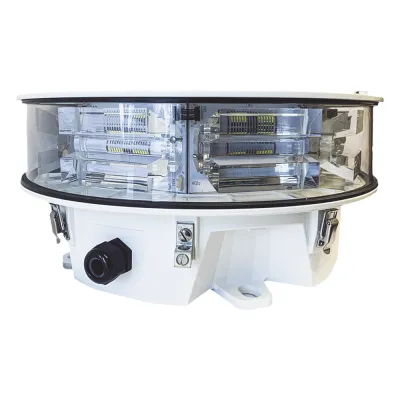 Baliza LED de Obstáculos Intensidad Media STAR Series / 20.000 cd Blanco/ 360° Cobertura Horizontal / IR Incluido 246 mW/sr / IP66 NEMA 4 / AC
