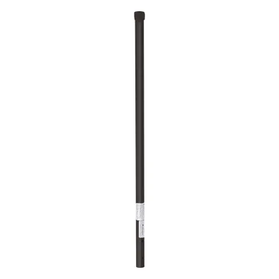 Poste de ESQUINA color Negro para Cerca Electrificada. Tubo Galvanizado cal. 18 de 1" Diam. y 0.8m Alto con Tapón, ideal para 3 aisladores