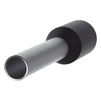 Ferrule Aislado PAN-TERM para Cable 16 AWG, Largo 16.5mm, DIN Color Negro. Paquete 500 Piezas