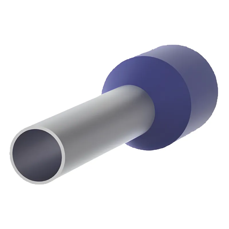Ferrule Aislado PAN-TERM para Cable 14 AWG, Largo 12mm, DIN Color Azul. Paquete 500 Piezas