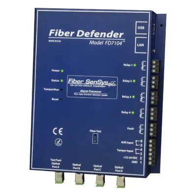 Sensor de Seguridad Perimetral por Fibra Óptica Sensitiva / 4 zonas / 800 metros máximo por zona