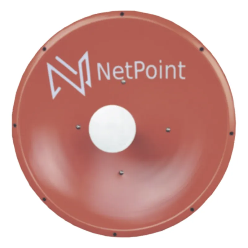 Antena altamente Direccional / 4 ft / 4.9-6.4 GHz / Diseñada para ambientes salinos / Ganancia 37 dBi / SLANT de 45 ° y 90 °/ Conector N-Hembra / Incluye radomo, jumper y montaje de acero inoxidable.