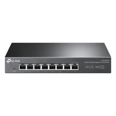 Switch Gigabit no administrable de 8 puertos 100 Mbps/ 1 Gbps/ 2.5 Gbps ideal para WiFi 6