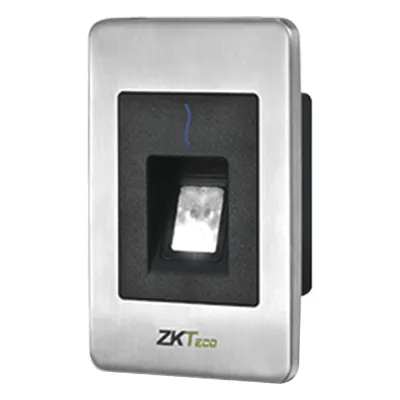 Lector Esclavo de Huella y Proximidad / RS-485 / IP65 / Acero Inoxidable / Exterior / ZKFinger VX10.0