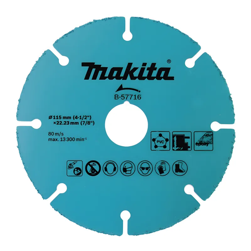 Disco de carburo de tugsteno 4 1/2" multi-material para esmeriladora, Ideal para Yeso y Epóxicos.