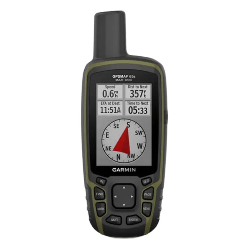 GPSMAP 65S Portátil para Actividades Outdoor / Pantalla TFT Transflectiva 2.6 Pulgadas / Resolución 160x240 Pixeles / Brújula de 3 Ejes / Altímetro Barométrico / Compatible con GPS, GLONASS, Galileo, QZSS / Memoria 16 GB