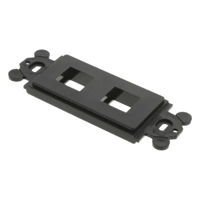 Marco de Módulo NetKey Dúplex, Para Placas Frontales Estándar GFCI, Acepta 2 Módulos Keystone, Color Negro