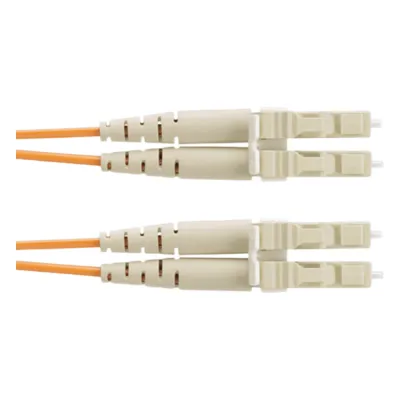 Jumper de Fibra Optica Multimodo 62.5/125 OM1, LC-LC Duplex, OFNR (Riser), Color Naranja, 2 Metros