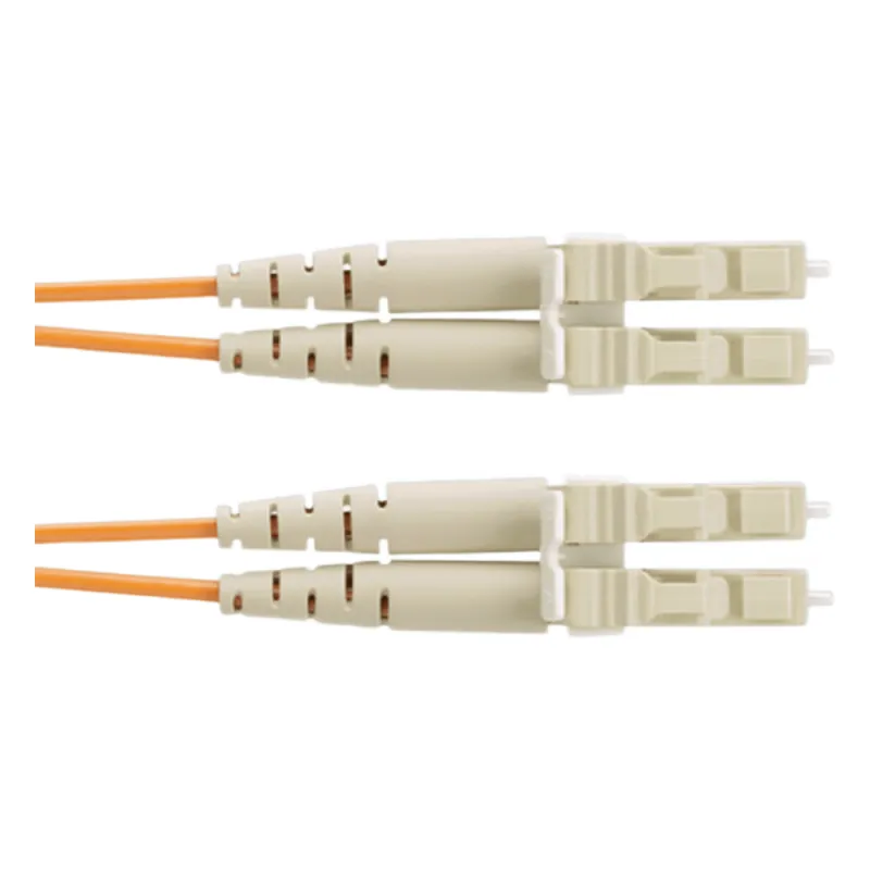 Jumper de Fibra Optica Multimodo 62.5/125 OM1, LC-LC Duplex, OFNR (Riser), Color Naranja, 2 Metros