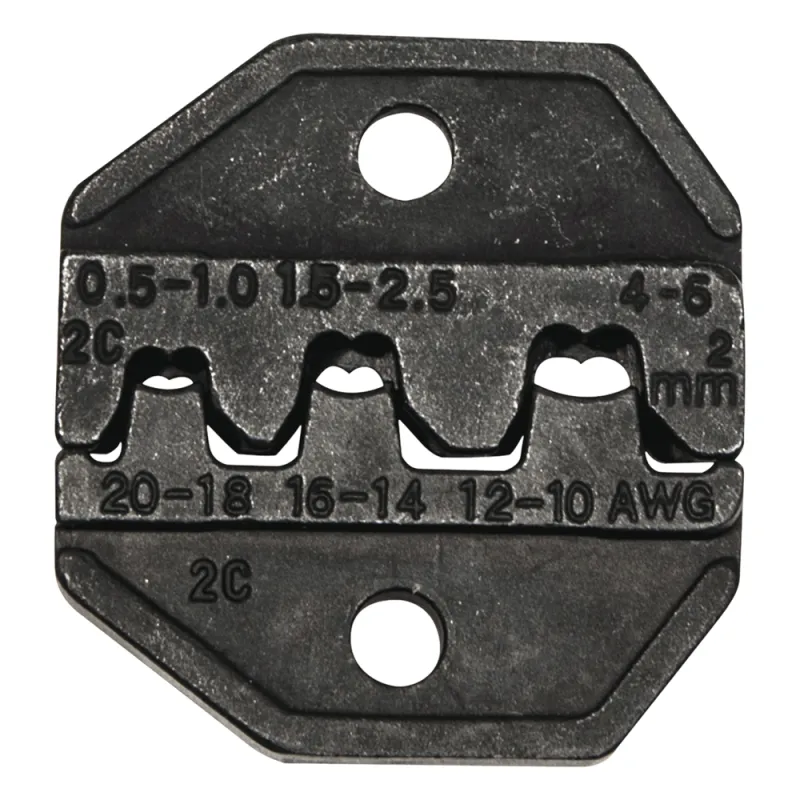 Matriz Ponchadora, Terminales sin Aislamiento o de Cilindro Abierto, 10-20 AWG. Compatible con Pinza Ponchadora VDV200-010
