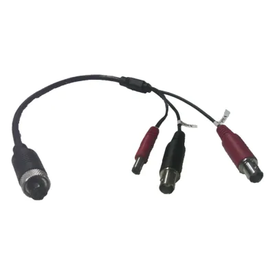 Cable Adaptador Tipo Aviación a BNC para Cámaras en DVR Móvil HIKVISION / 30 cm de Largo