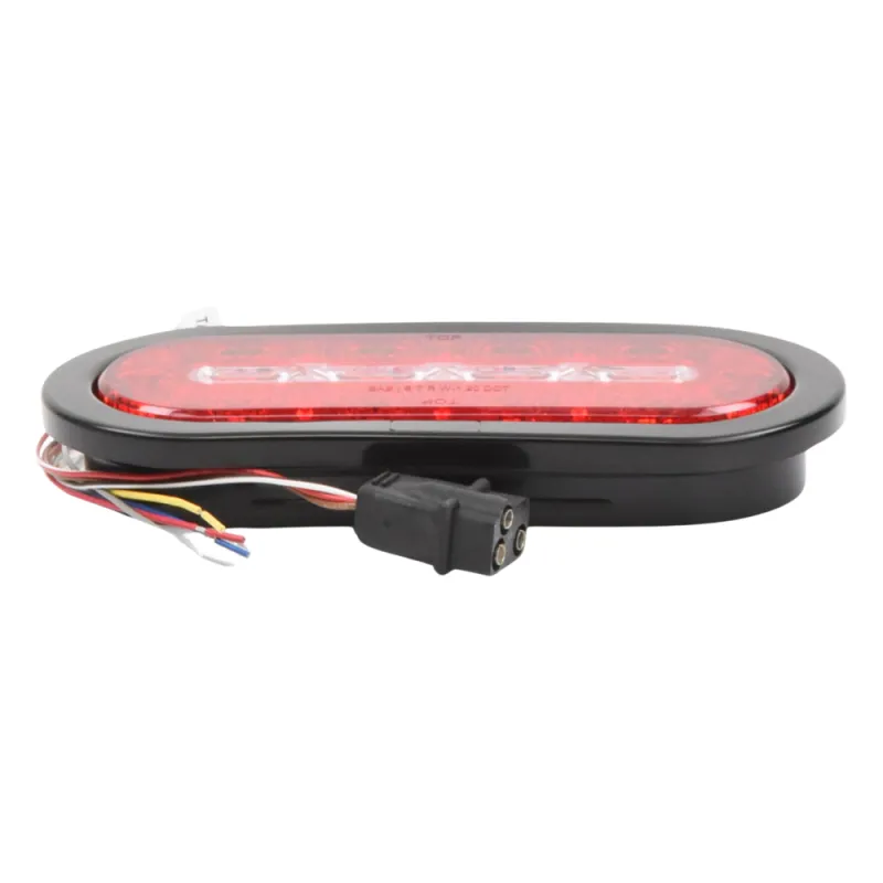 Plafon Ovalado Trasero de 18 LED, Rojo/Blanco/Ambar, 7.5 Pulgadas