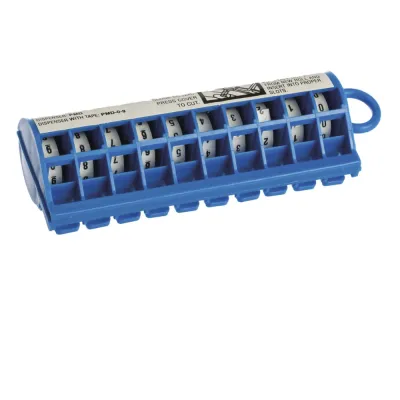 Dispensador de Etiquetas Marcadoras, Con Rollos Pre-Impresos con Números 0-9, de 2.4 Metros (7.87 Pies), Color Blanco