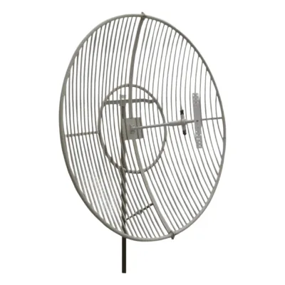 Antena Parabólica de Rejilla | 824-894 MHz | 21 dBi de Ganancia | Cubre muy bien la Banda 5 (850 MHz) Celular. Antena Donadora que se utiliza para los amplificadores de señal celular para cubrir comunidades alejadas.