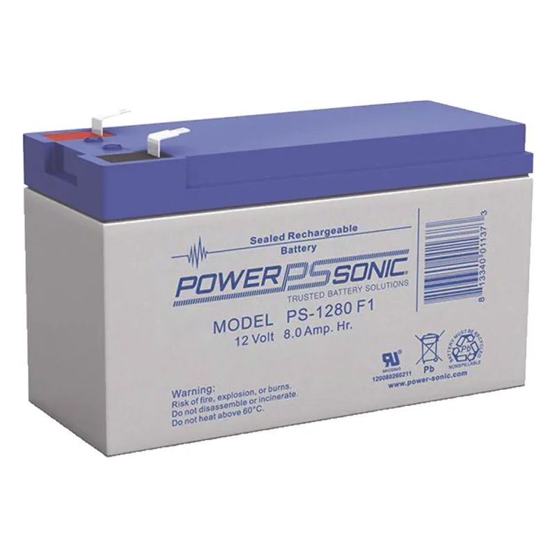 Batería 12V, 8AH, Para Respaldo, Tecnologías AGM/VRLA, 5 Años Vida Útil, Terminales F1, Reconocida UL