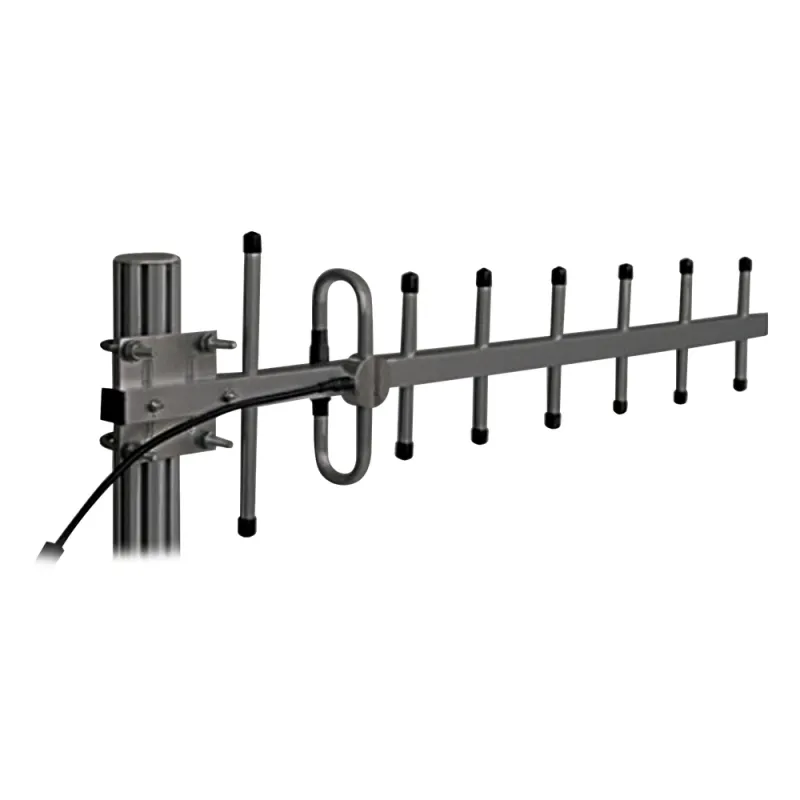 Antena Yagi 360-380 MHz, 10dB Ganancia, 7 Elementos, Anodizada en Negro, 250 Watt, N Hembra.