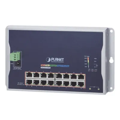 Switch Industrial Administrable Capa 2 de Pared,16 Puertos PoE 802.3at Gigabit y 2 Puertos SFP