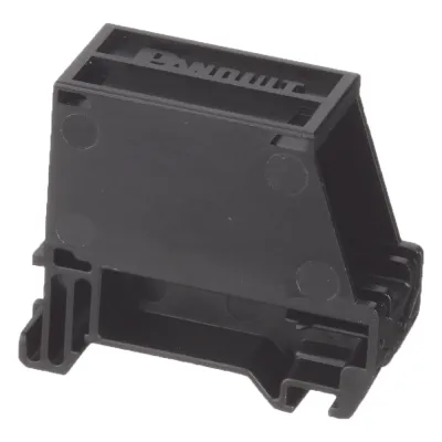 Adaptador de 1 Puerto, Para Conectores Tipo Mini-Com, Blindado, Montaje en Riel Din Estándar de 35 mm (1.38 Pulgadas), Color Negro