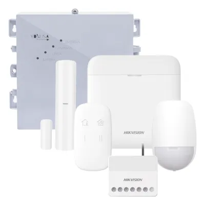 (AX PRO + YONUSA) KIT de Alarma AX PRO / Incluye: 1 Hub con bateria de respaldo / 1 Energizador 2500Mts Lineales / 1 Relevador 0 a 36 Vcc (Max. 5 A) con Entrada de Alarma 27/7 / 1 Keyfob / 1 PIR Interior / 1 Magnético