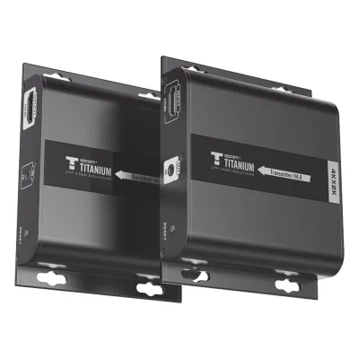 Kit Extensor HDMI para distancias de 120 metros / Resolución 4K @ 30Hz / Cat 6 / Soporta conexión Uno a Uno y Uno a Muchos / Soporta hasta 253 Rx / Baja Latencia / Uso 24/7 / Soporta HDbitT / Compatible con Switch Gigabit