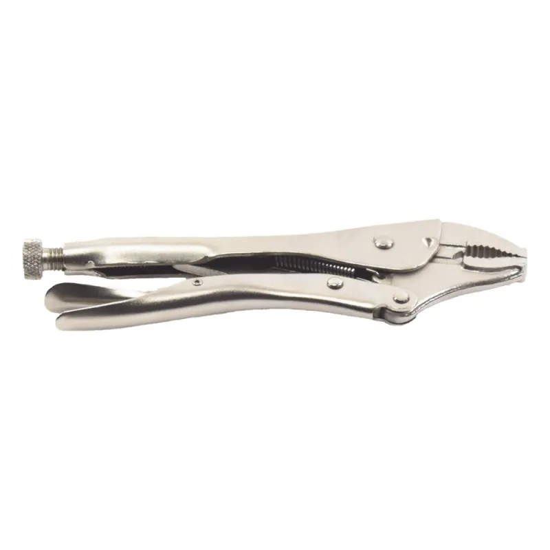Pinza Perra Ajustable de Presión de 10”. Quijada Curva con Corta Alambre. Acero CR-V