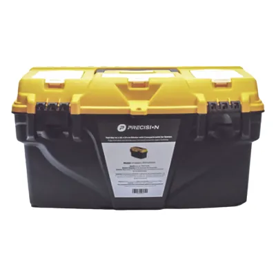 Caja Porta Herramientas 17", 44x26x23 cm Bicolor con Compartimientos para Tornillos.