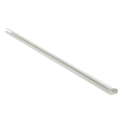 Canaleta LD5 de PVC rígido, con cinta adhesiva para instalación sin herramientas, 26 x 15 x 1828.8 mm, Color Blanco