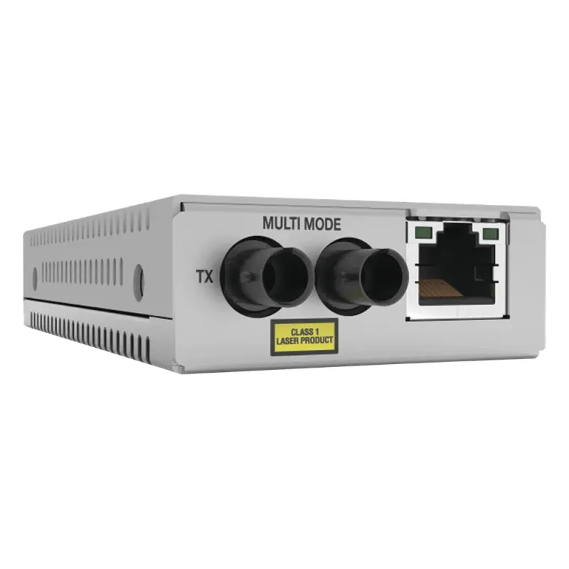 Convertidor de medios Fast Ethernet a fibra óptica, conector ST, multimodo (MMF), distancia hasta 2 km