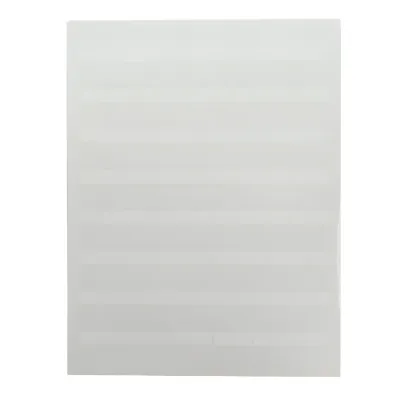 Hojas con 1000 Etiquetas Poliofina para Impresora Láser/Inyección de Tinta, Ancho 96.3 mm (3.79 pulgadas) x Alto 7.6 mm (0.3 pulgadas), Color Blanco