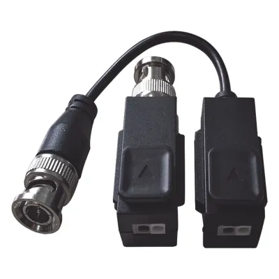 Kit de Transceptor (Balluns) TURBOHD con Boton Push / Hasta 8 MP (4K) / 100% Cobre / Soporta HD-TVI / AHD / CVI / CVBS / Audio por Coaxitron / Datos para Menu de Configurar de Cámaras