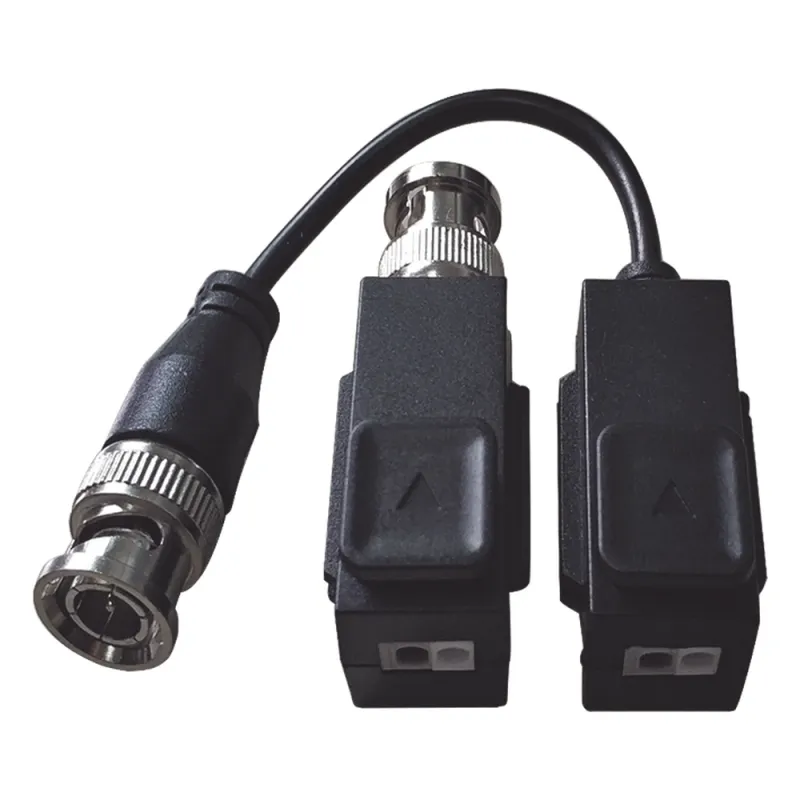 Kit de Transceptor (Balluns) TURBOHD con Boton Push / Hasta 8 MP (4K) / 100% Cobre / Soporta HD-TVI / AHD / CVI / CVBS / Audio por Coaxitron / Datos para Menu de Configurar de Cámaras