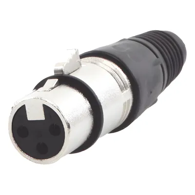 Conector XLR 3 Pines Hembra | Ideal para Conexiones de Micrófonos y Mezcladoras | Equipo de Audio Profesional