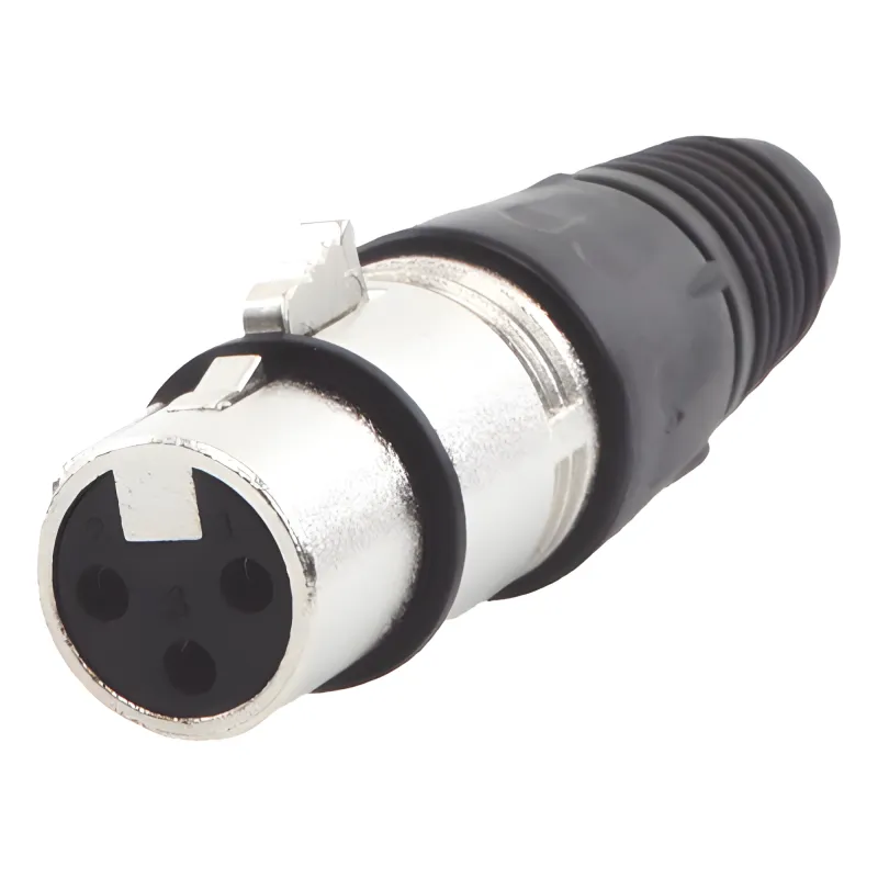 Conector XLR 3 Pines Hembra | Ideal para Conexiones de Micrófonos y Mezcladoras | Equipo de Audio Profesional