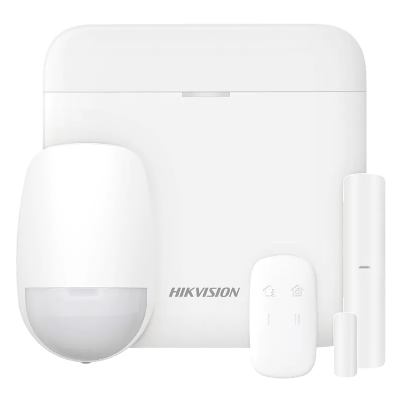 (AX PRO) KIT de Alarma AX PRO con GSM (3G/4G) / Incluye: 1 Hub con bateria de respaldo / 1 Sensor PIR / 1 Contacto Magnético / 1 Control Remoto / Wi-Fi / Compatible con Hik-Connect P2P