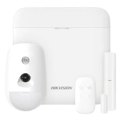 (AX PRO) KIT de Alarma AX PRO con GSM (3G/4G) / Incluye: 1 Hub / 1 Sensor PIR con Cámara / 1 Contacto Magnético / 1 Control Remoto / WiFi / Compatible con Hik-Connect P2P