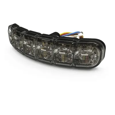 Luz Auxiliar Flexible de 12 LED, Rojo/Blanco, Lente Transparente
