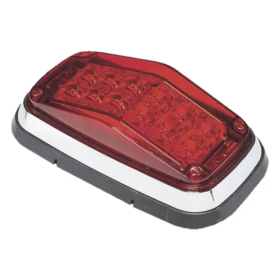 Luz de advertencia 8 X 4", Color Rojo, IP67, SAE, Ideal para Ambulancias