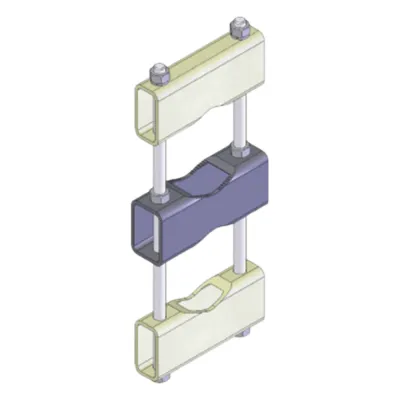 Herraje Sencillo de Montaje para Antenas de 6.0 a 11.43 cm de Diámetro, Acero al Carbón Galvanizado en Caliente.