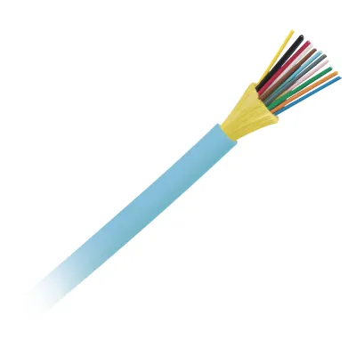 Cable de Fibra Óptica de 12 Hilos, Multimodo OM4 50/125 Optimizada, Interior, Tight Buffer 900um, No Conductiva (Dieléctrica), OFNP (Plenum), Precio Por Metro