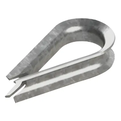 Cuello/ Guardacabo/ Rozadera para Cable de 3/8" de Acero Galv. por Inmersión.
