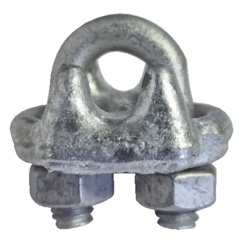 Nudo/ Perro/ Abrazadera Acero Forjado para Cable de 1/4" Galv. por Inmersión en Caliente.