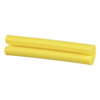 Manguito Porta Etiquetas de Identificación, Para Fibra Simplex de 2 mm, 0.08 Pulgadas (2 mm) de Largo, Color Amarillo, Paquete de 100pz